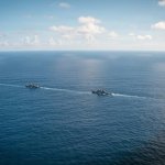 El Grupo de Ataque de Portaviones Gerald R. Ford en el área de responsabilidad del Comando Sur de EE.UU., 13 de noviembre de 2025. Tajh Payne / US Navy / Gettyimages.ru