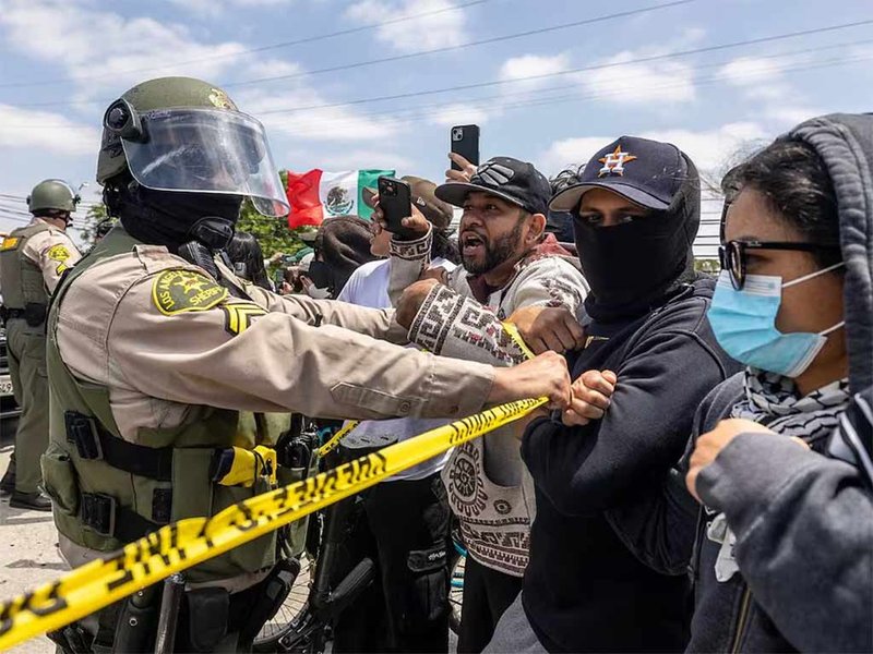 Las protestas se extienen a ciudades de todo Estados Unidos a una semana hoy de estallar la indignación en Los Ángeles, por las redadas del Servicio de Inmigración y Control de Aduanas (ICE) contra inmigrantes.
