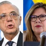 El fiscal de sección de la Fiscalía Especial contra la Impunidad, Rafael Curruchiche, anunció en un video las órdenes de arresto contra los funcionarios colombianos acusados de asociación ilícita, tráfico de influencias, entre otros. Foto Afp