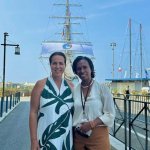 Aulani Wilhelm (I) y Lysa Win (D), en Niza, durante la Tercera Conferencia de las Naciones Unidas sobre los Océanos. Imagen: Naureen Hossain / IPS