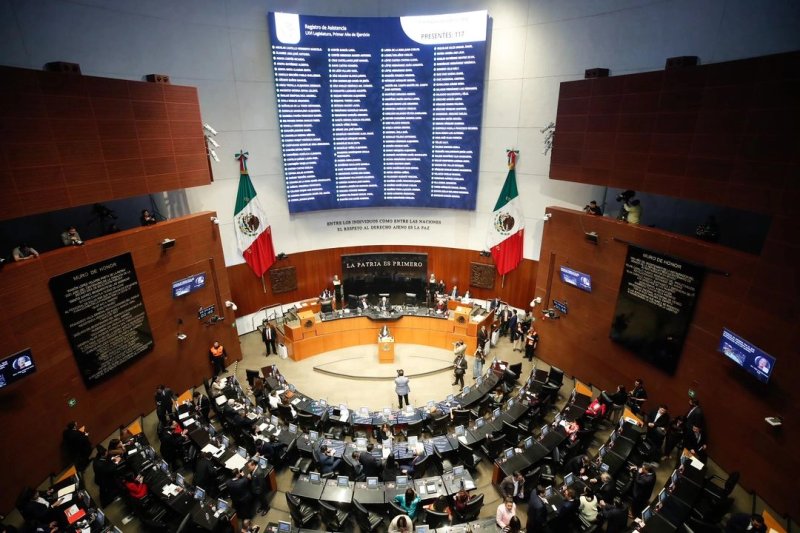 Sala de sesiones del Senado de la República en imagen de archivo. Foto Cristina Rodríguez