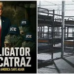 “Muy pronto, estas instalaciones albergarán a algunos de los migrantes más amenazantes, a algunas de las personas más crueles del planeta”, aseveró Donald Trump, quien elogió la rápida construcción del centro de detención. El gobernador de Florida, Ron DeSantis, enviará a 100 agentes de la Guardia Nacional. Activistas señalaron que estos lugares son un “negocio rentable” para empresas privadas que los administran y que son parte de las acciones para sembrar miedo entre los indocumentados. En las imágenes, cartel publicitario y recorrido del presidente estadunidense por las celdas. Fotos Casa Blanca y Afp