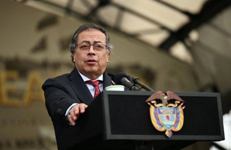 El presidente colombiano Gustavo Petro durante un discurso en Bogotá. Foto Afp /Archivo