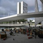 En imagen de archivo, el Palacio Presidencial de Planalto, en Brasilia, tras la incursión de partidarios del ex presidente Jair Bolsonaro. Foto Afp