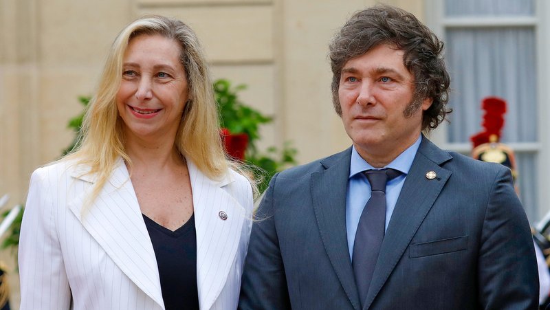Karina y Javier Milei. Antoine Gyori / Corbis / Gettyimages.ru