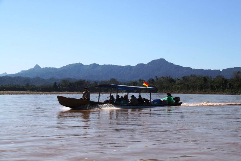 Recorrido de vigilancia de los guardaparques en el Parque Nacional Madidi. Foto: archivo / cortesía Marcos Uzquiano