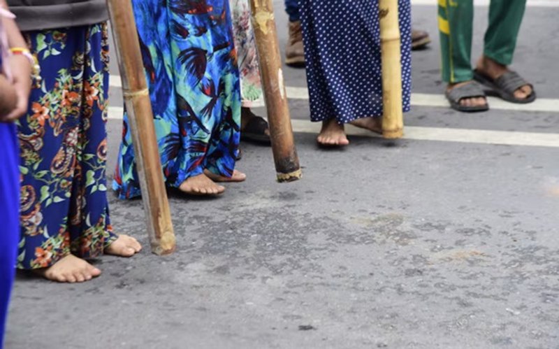 Foto de archivo de una de las marchas indígenas llevadas a cabo en Asunción. Hoy volverán a salir a las calles para exigir el respeto a sus derechos. Foto: Virgilio Vera