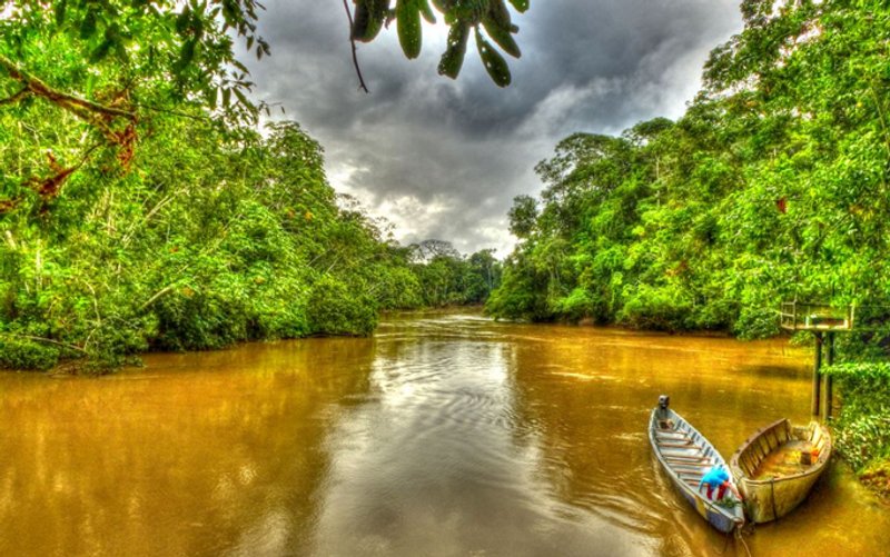 Rio Tiputini en el Parque Nacional Yasuni. Foto: Andreas Kay
