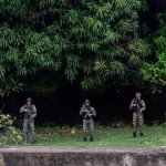 Patrulla militar venezolana alrededor del Puente Internacional Simón Bolívar, en la frontera entre Colombia y Venezuela, vista desde Villa del Rosario, Colombia, el 18 de octubre de 2025. Foto Afp