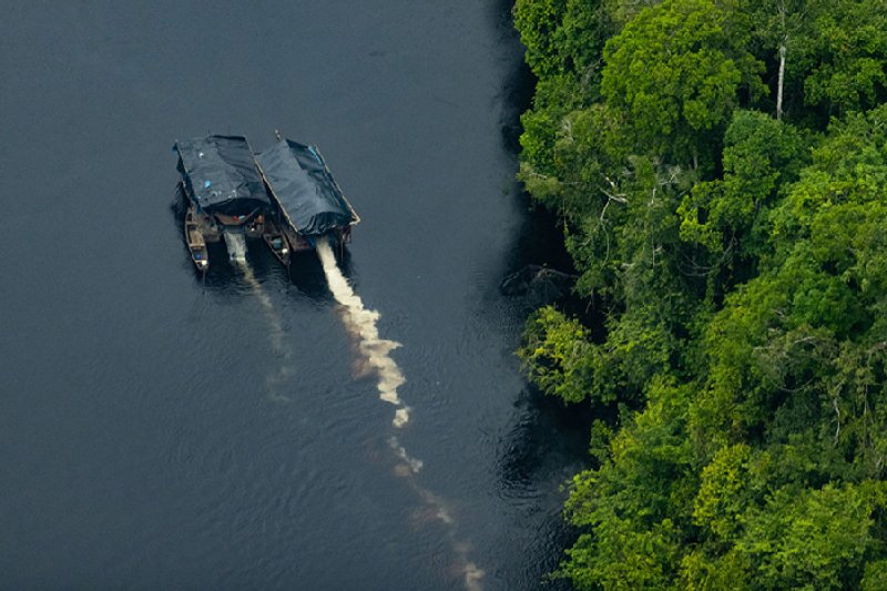 Dragas en la cuenca del Nanay. Foto: FCDS.