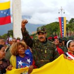 El presidente de Venezuela, Nicolás Maduro, en una marcha popular en Caracas Cristian Hernandez / AP