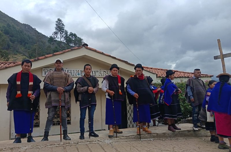 Autoridades del pueblo Misak. Foto: Ronald Suárez.