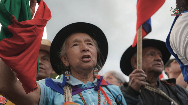 Este 7 de enero, pueblos indígenas participaron en movilizaciones en distintos puntos del país. Foto: CRIC
