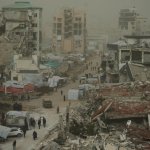 Edificios destruidos por la ofensiva israelí en la ciudad de Gaza, el 14 de febrero de 2026. Foto Ap