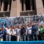 Acto CGT frente a tribunales (noticias argentinas). Fuente Página12.