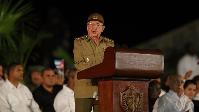 El entonces presidente de Cuba Raúl Castro en Santiago de Cuba, 3 de diciembre del 2016 Joe Raedle/Getty Images