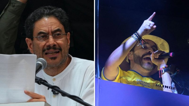 Iván Cepeda, desde Soledad, en el departamento del Atlántico, ciudad caribeña, cerró su campaña: Por su parte, Abelardo de la Espriella cerró filas en Buga, mediana ciudad ubicada aproximadamente a 300 kilómetros al sur de Bogotá. Fotos: Afp